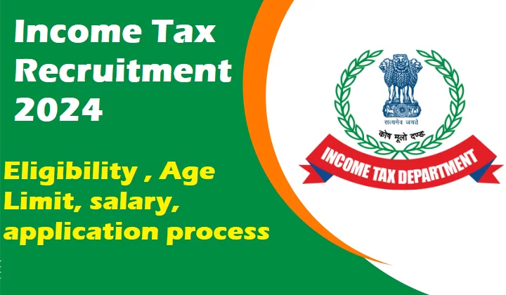 Income Tax Recruitment 2024: Eligibility , Age Limit, salary, application process